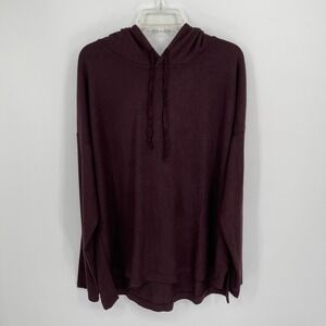 Max & Mia NWT Women's Heather Wine Terry Pullover Hoodie Sweatshirt Size XXL 2XL